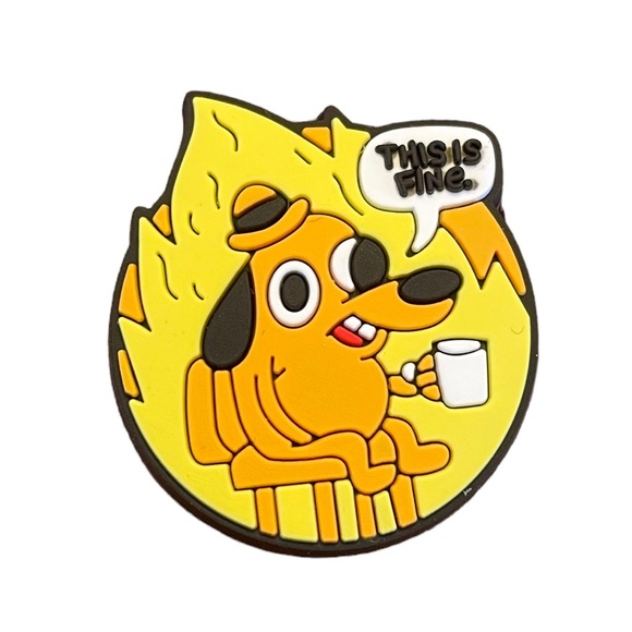 CROCS Accessories - This Is Fine Meme Croc Charm